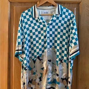 Penguin Blue Checkered Men's Shirt oversized